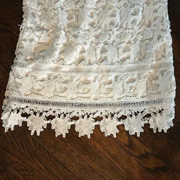 Francesca's White Lace Dress, Size M - Picture 5 of 5